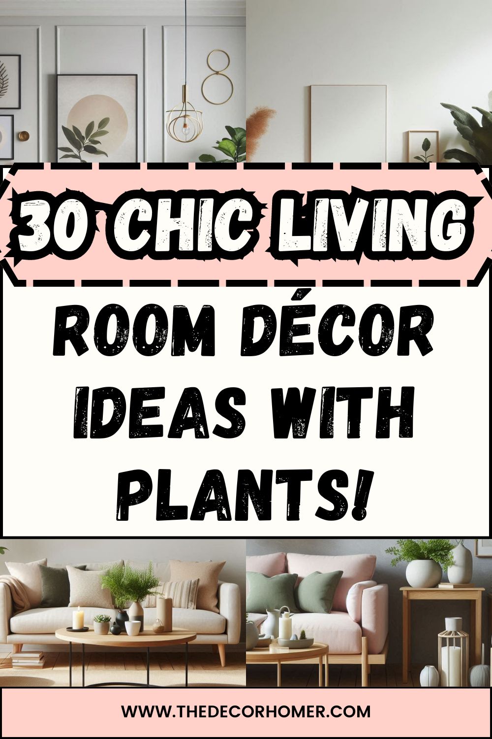 30 Chic Living Room Decor Ideas with Plants - thedecorhomer.com