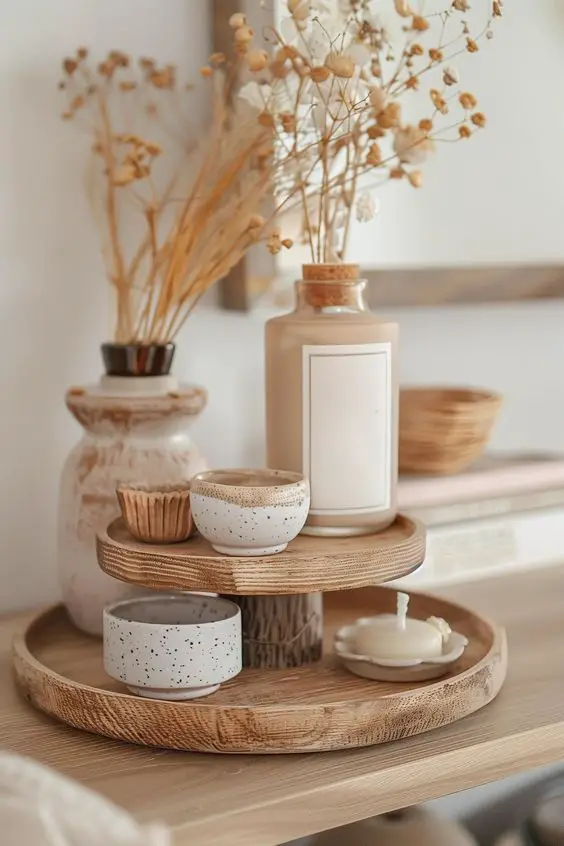Add A Rustic Wooden Tray