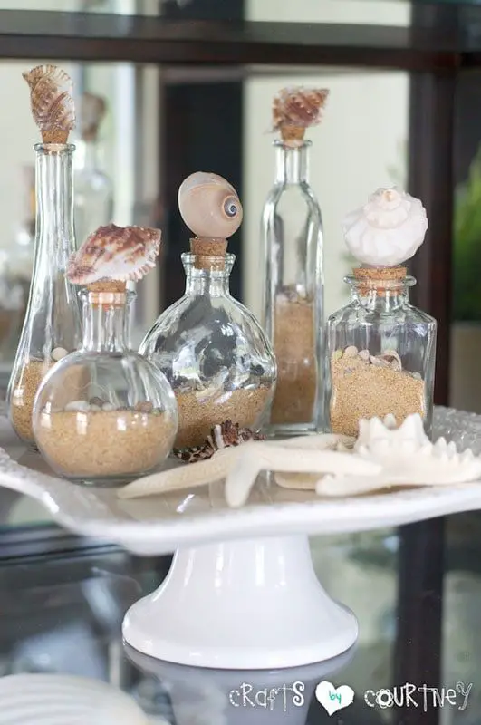 Decorative Seashell Bottles
