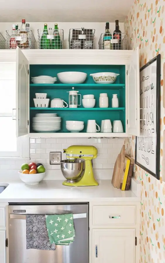 Organize Above Kitchen Cabinet