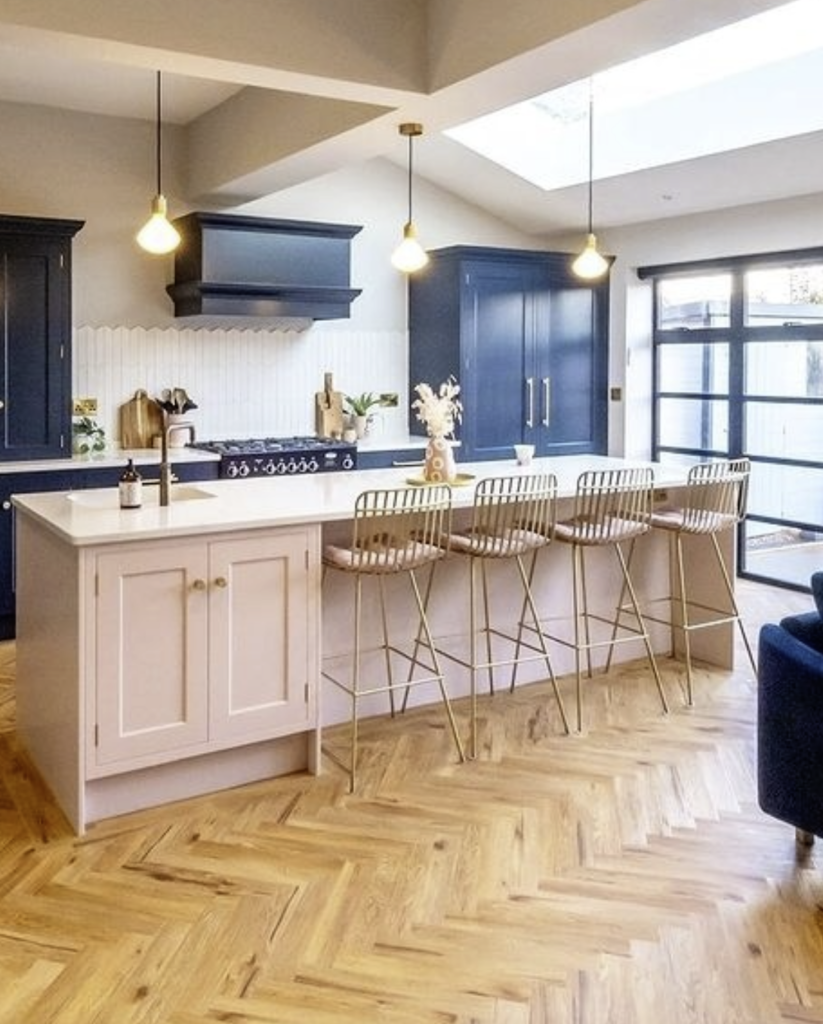 Pink Kitchen Island