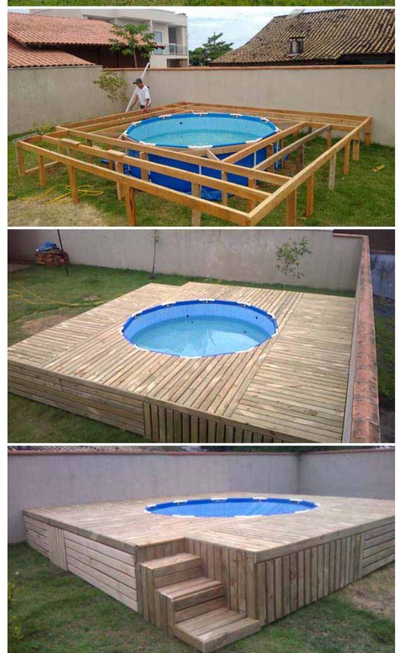 Wood Pool Edging
