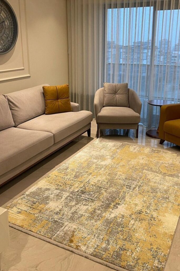 Gold and Black Area Rugs