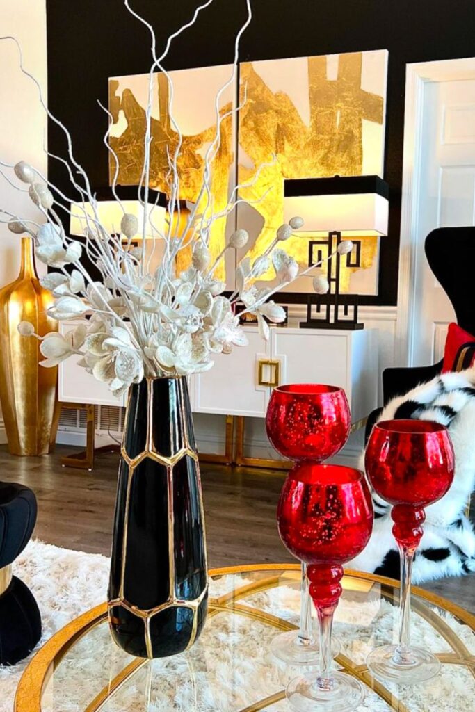 Gold and Black Vases