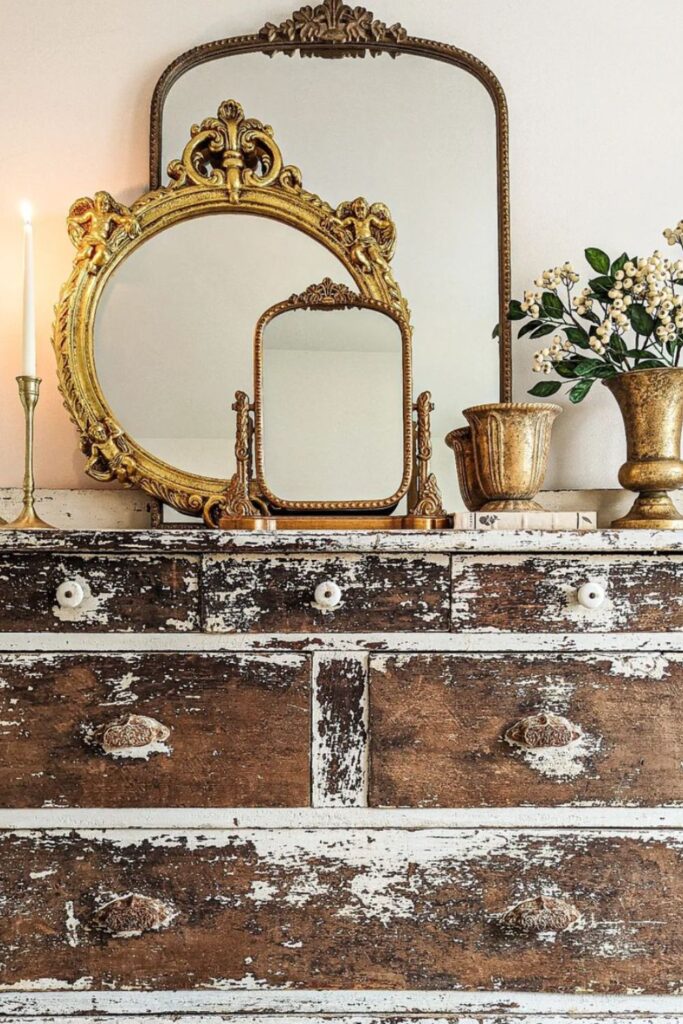 Gold-framed Mirrors