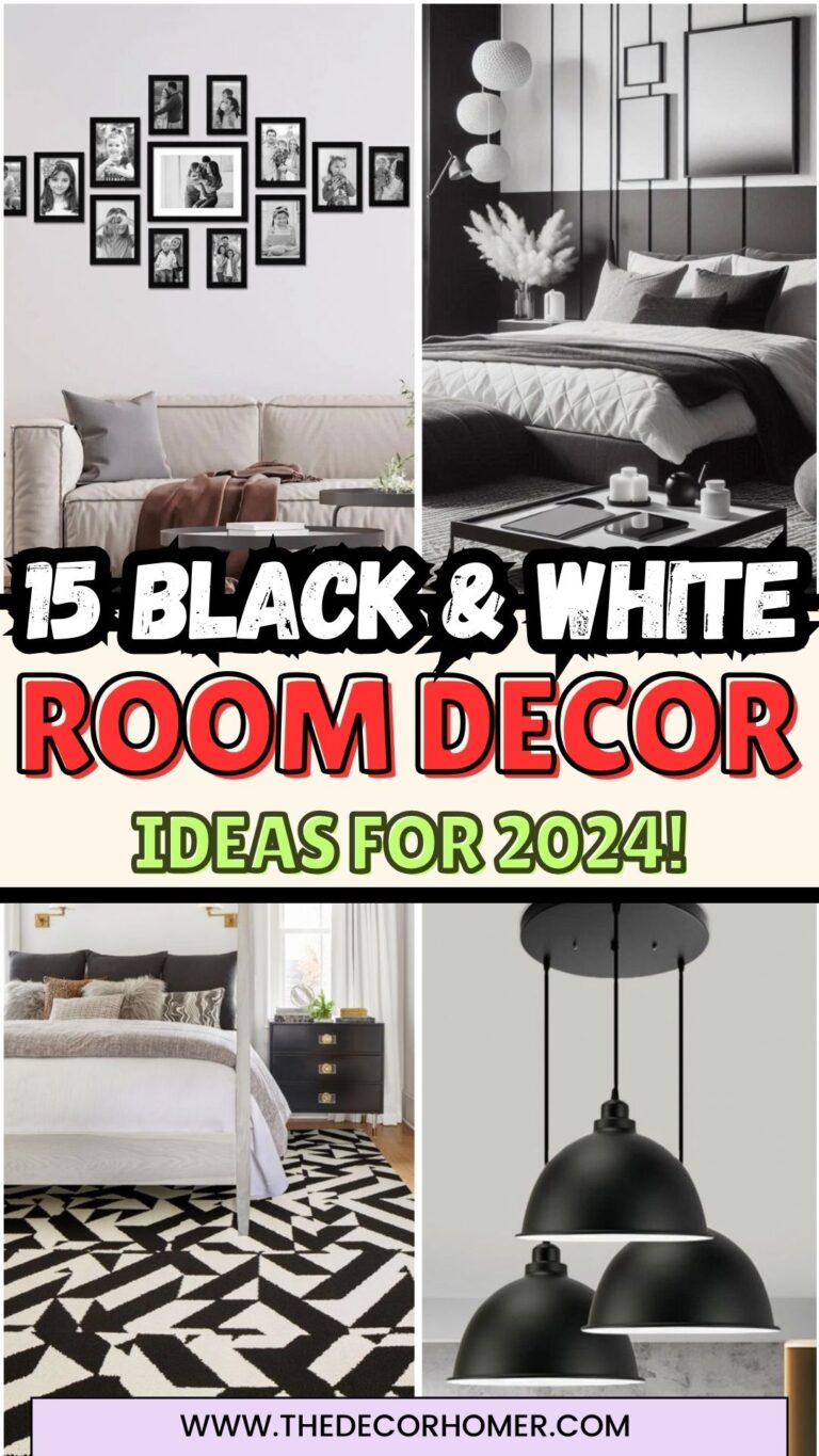 15 Black & White Room Decor Ideas You'll Love! - thedecorhomer.com