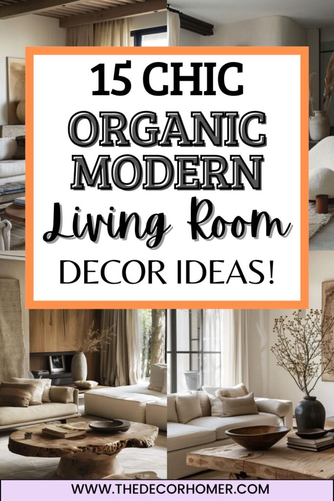 15 Chic Organic Modern Living Room Décor!