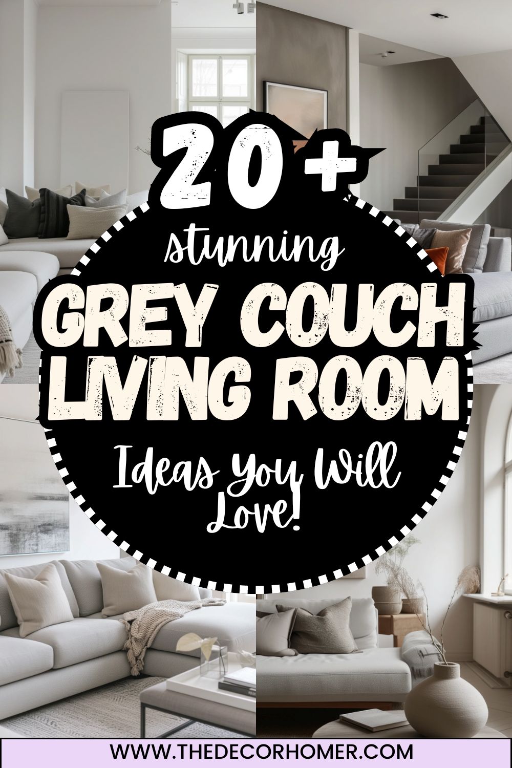20+ Grey Couch Living Room Ideas You'll Love! - thedecorhomer.com