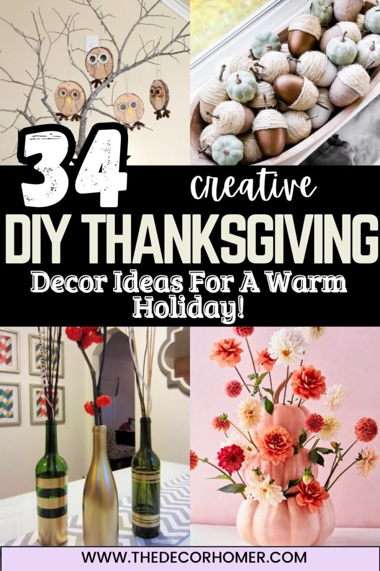 34 Creative DIY Thanksgiving Decor Ideas for a Warm Holiday ...